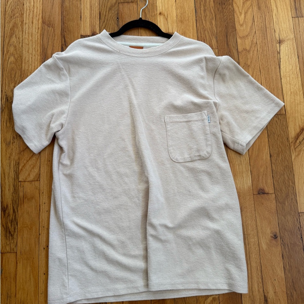 Rhythm- vintage terry tee in natural - size L